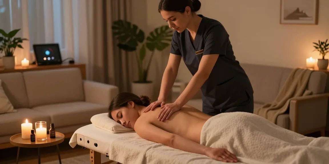 Experience 안산출장안마 with serene home massage setting and professional therapist.