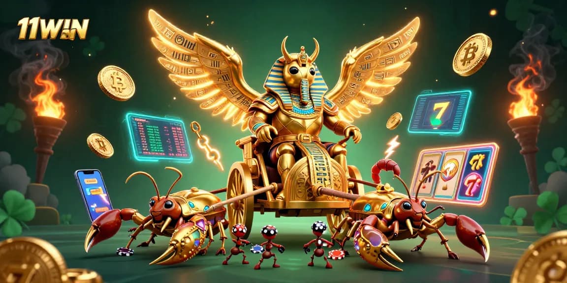 Engage in thrilling adventures with 11WIN and explore captivating casino activities through vibrant characters.