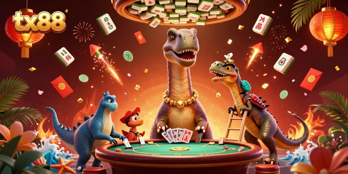 Experience thrilling gaming at tx88 with whimsical characters and colorful casino elements.