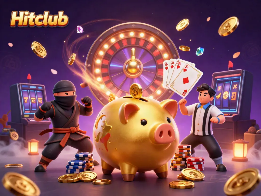 Experience thrilling gameplay at Hitclub with exciting characters and vibrant casino elements.
