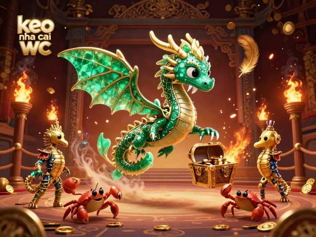 Experience thrilling gameplay with keo nha cai wc showcasing a majestic sea dragon treasure hunt.