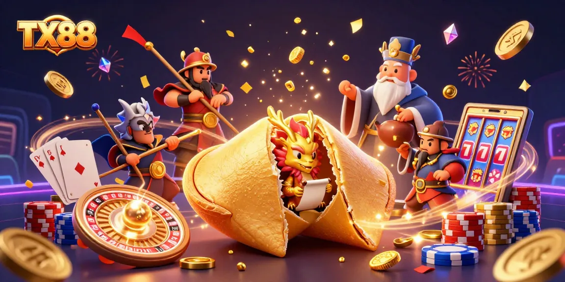 Experience thrilling gameplay at TX88 with vibrant casino elements and golden rewards.