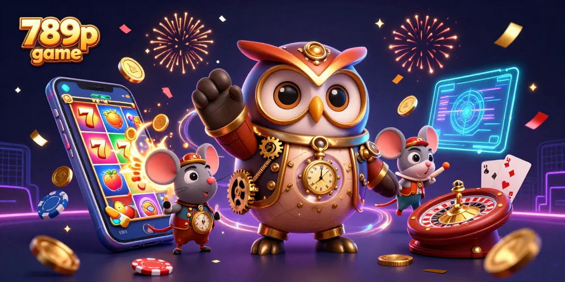 Engage with the 789p game, featuring a whimsical owl and vibrant slot elements, delivering a dynamic casino experience.