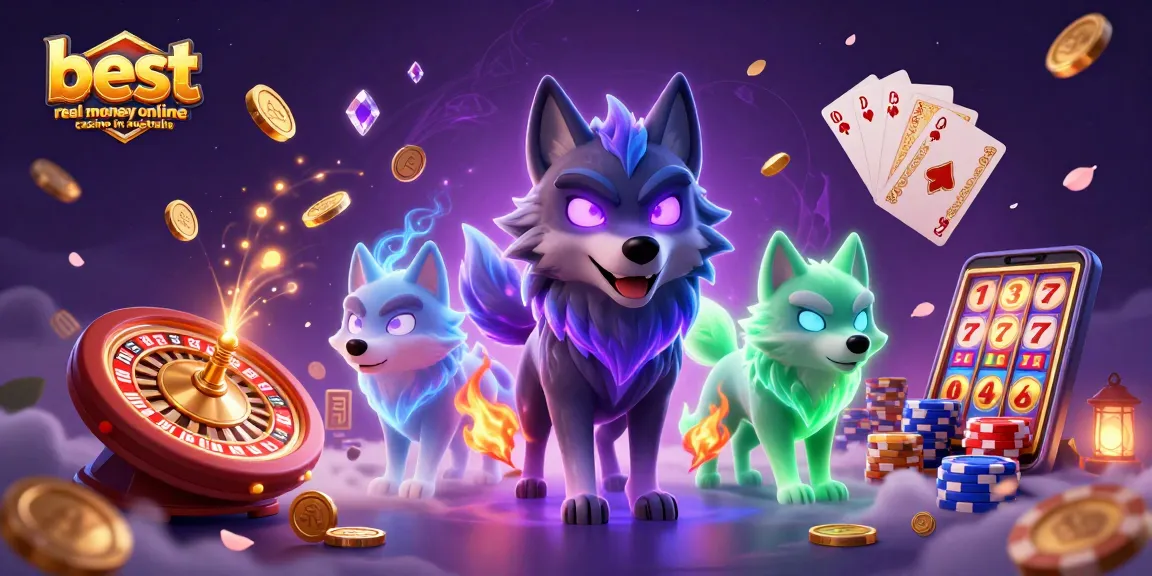 Engage with the best real money online casino in australia through a vibrant, interactive scene filled with exciting game elements.