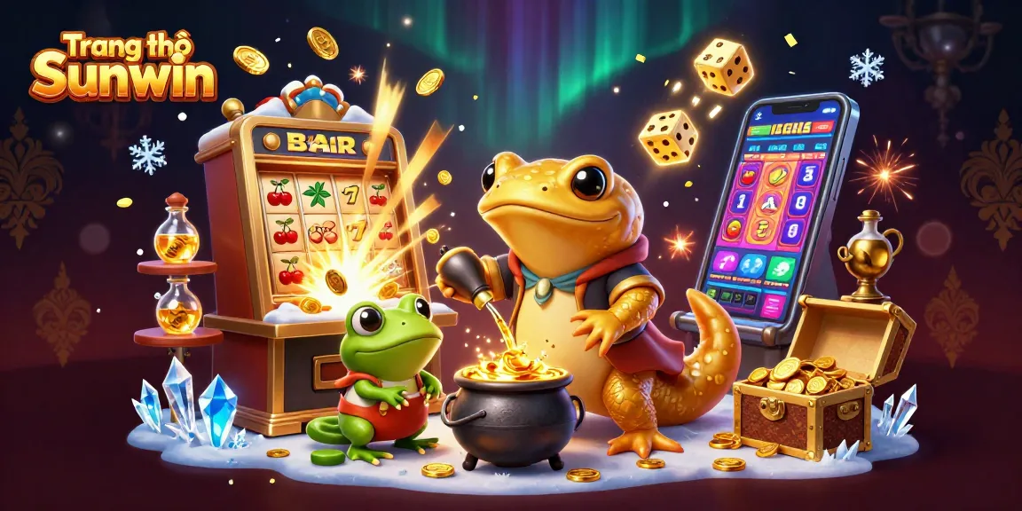 Experience exciting gameplay on Trang chủ Sunwin with golden coins and 3D casino characters in action.