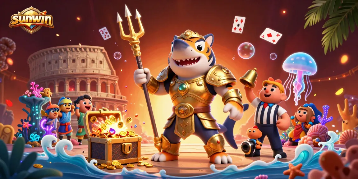 Experience thrilling gaming with sunwin's vibrant casino in an underwater colosseum setting.