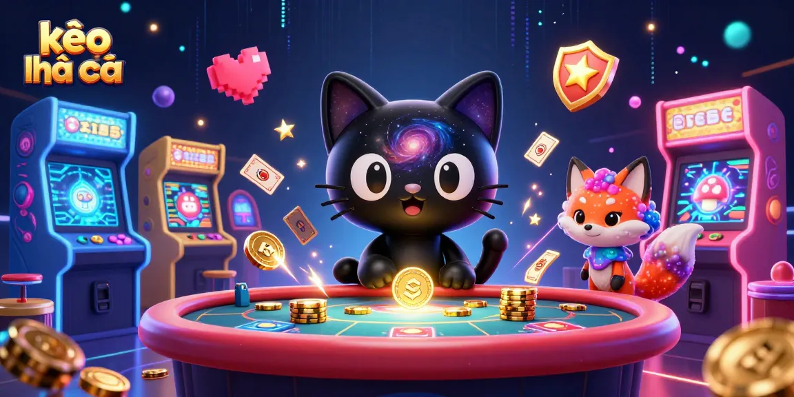 Experience the thrill of kèo nhà cái with colorful cosmic casino characters and vibrant elements.